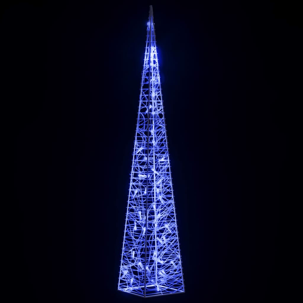 Vidaxl Akrylowy Stożek Dekoracyjny, Niebieski, Led, 90 Cm