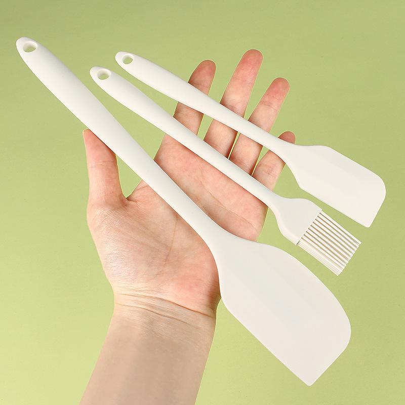 3-piece Spot Integrated Silicone Spatula Oil Brush 3-piece Set Baking Cream Spatula Single Cake Scraper Baking Tool