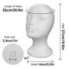 Foam Mannequin Head Display for Wig Hat Durable Lightweight Smooth Female Styrofoam Glasses Display Art Decoration