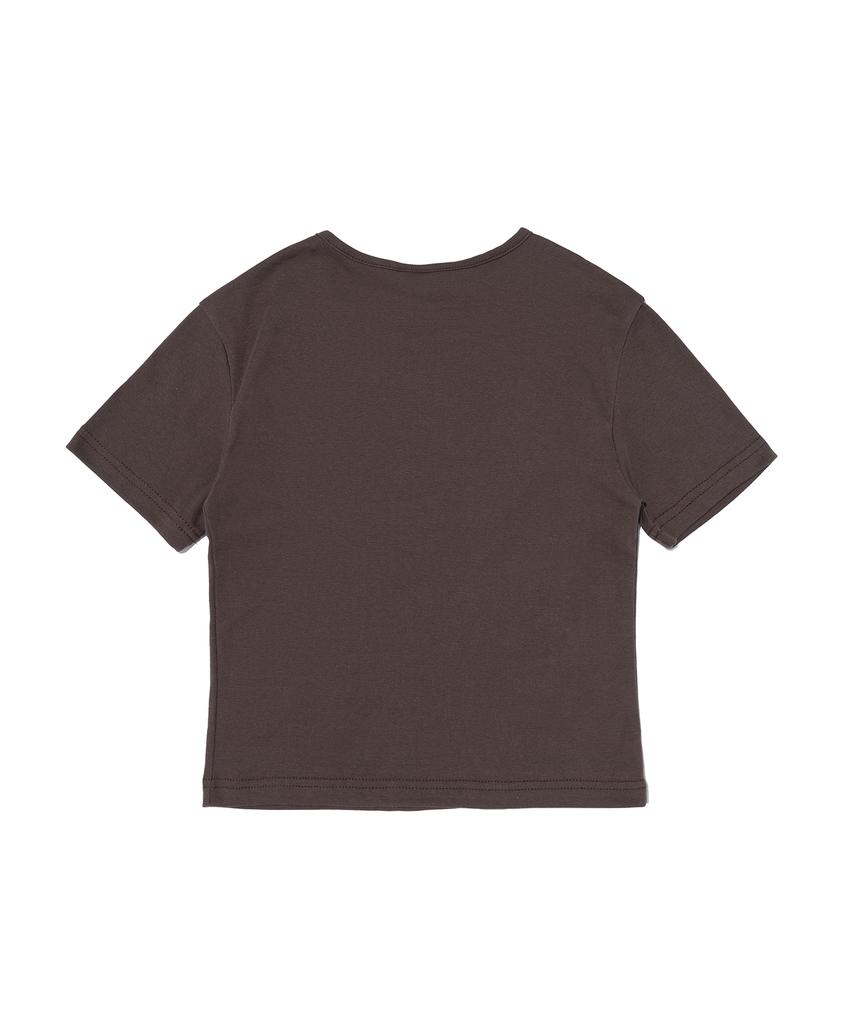 CARGOBROS FOR WOMAN 85 Varsity Crack Short Sleeve T-Shirt (Brown)