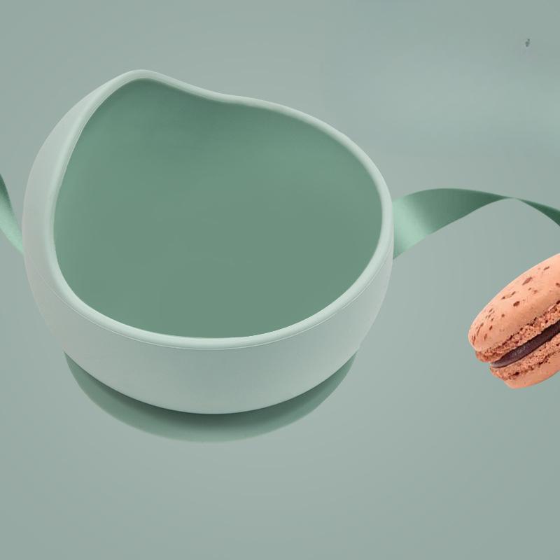 Children's Silicone Snail BowlBaby Food and Complementary Food Tableware Infant Silicone ForkSpoon and Suction Cup Bowl