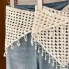 Handwoven Fringe Waistband Hollow-Out Trim Butt Curtain Jeans New Waist Hip Wrap  Fashion Accessory