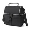 New Double Layer Tote Lunch Bags Large Oxford Cloth Cooler Picnic Bags With Shoulder Strap School Office Insulation Bags