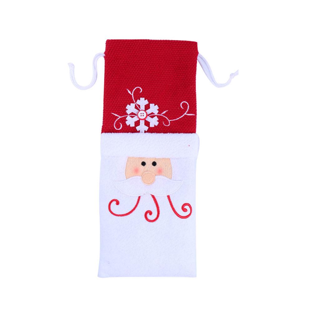

Christmas Wine Bottle Cover Kitchen Dinner Creative Wine Bottle Bag Holiday Festival Party Table Ornament Decor