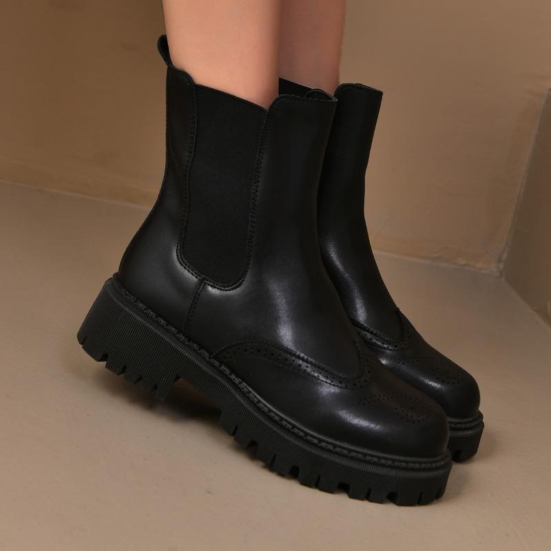 2025 New Fashion Boots for Women Fashion Brand Designer Shoes Leather Platform Chelsea Boots Fashionable and Versatile Boots