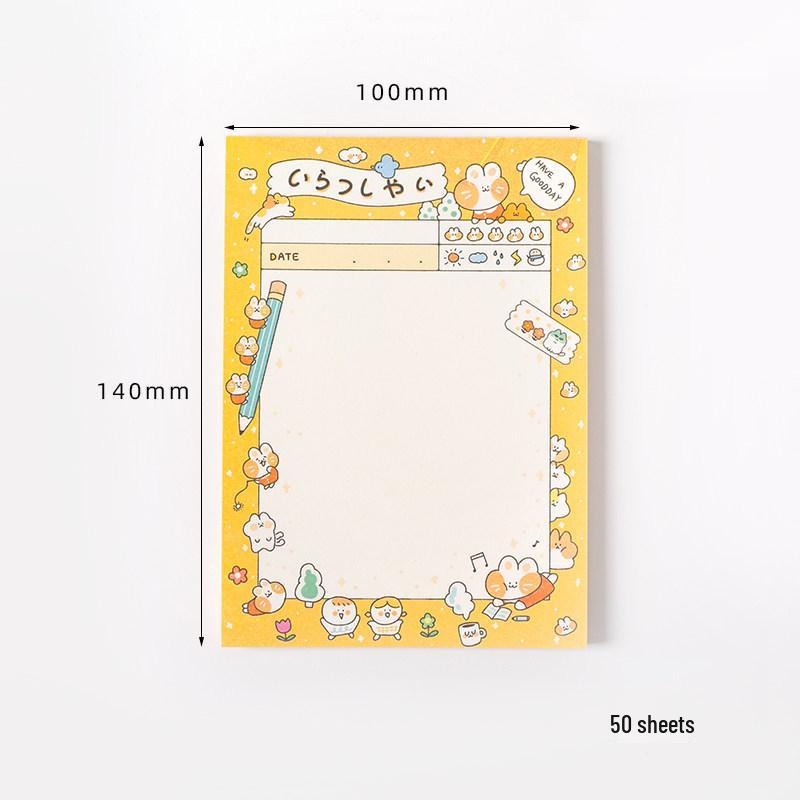 

Cute Cartoon Sticky Note Pad - Tearable Memo Pad for Primary & Junior High Students