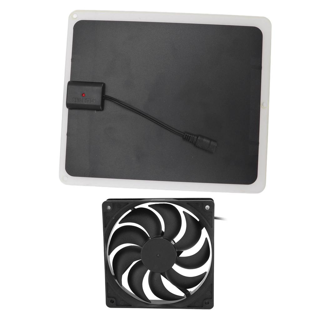 10W Solar Panel Fan Kit Lightweight Solar Charger Panel Fan for Greenhouse Pet House Tree House