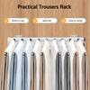 Pull out Pants Rack 9-Rod Right Mounted, Wardrobe Trousers Rack Jeans Scarf Hanger for Cabinet, Closet Organizer(18.11x12.8in)