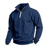 Men's Casual Quarter-Zip Stand Collar Sweatshirt