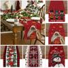 Merry Christmas Christmas Table Runner Faceless Gnome Snowman Table Cover  Home Party Decor