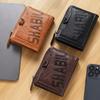 Fashion Men Wallets Leather Zipper Purse Money Clip Man Card Holders Male Short Multi-Card Wallet Coin Purse New Year Gifts