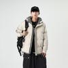 Cotton Clothing Men Winter Big Yards Hooded Striped Loose Thickened Cotton Jacket Warm Casual Cotton Comfortable and Versatile Jacket