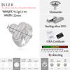 Sparkling Statement Rappers Jewelry Gold Plated 925 Sterling Silver VVS Baguette Moissanite Diamond Plum Blossom Ring for Men