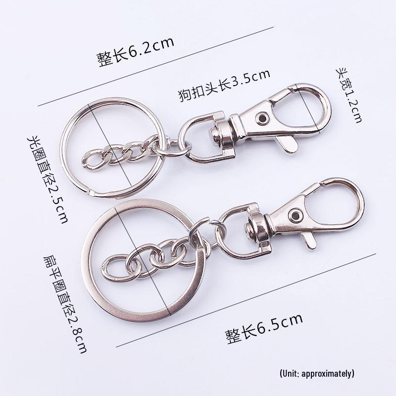 Zinc Alloy Lobster Clasp Hook Set: 3-Piece DIY Keyring & Jewelry Accessories