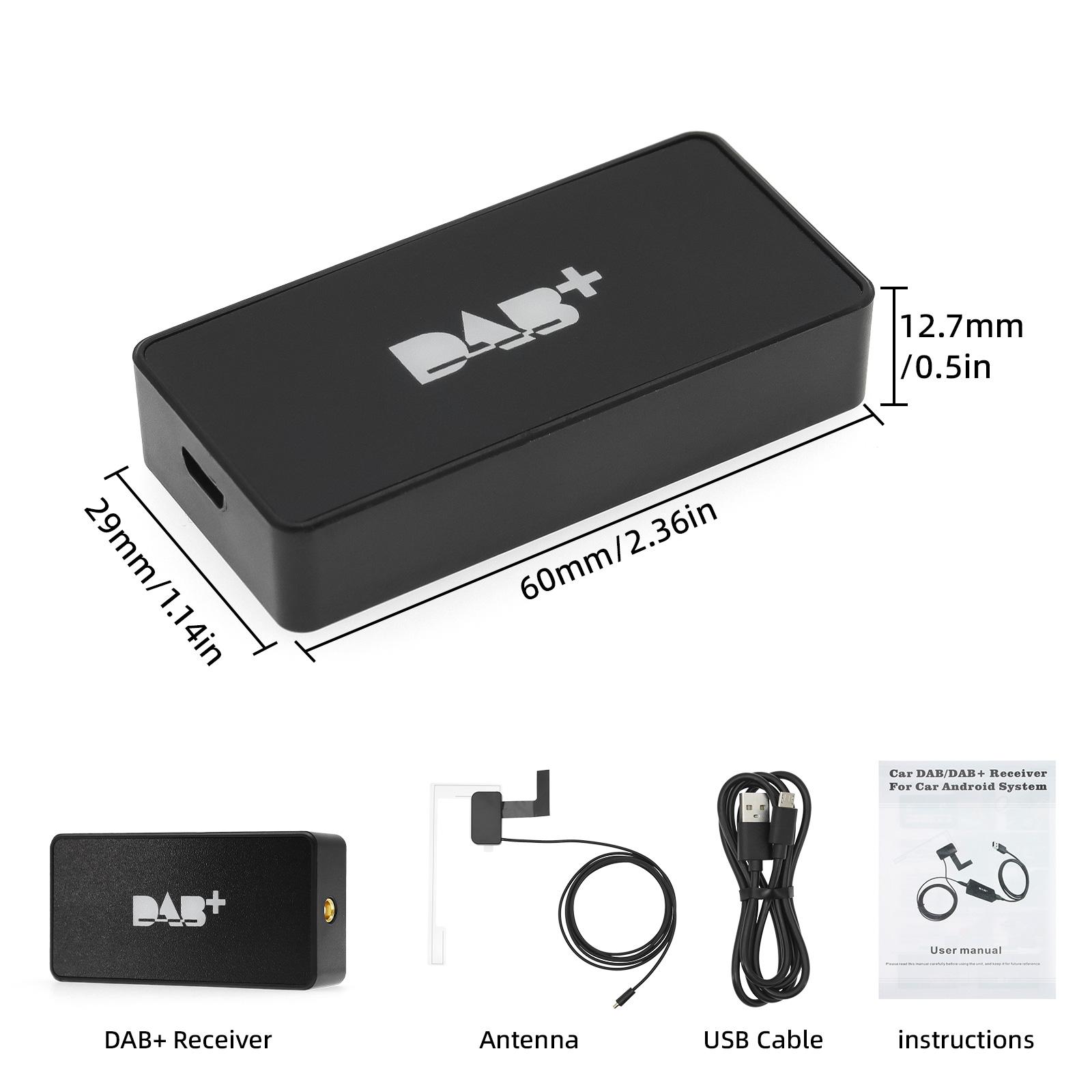 

DAB/DAB + Receiver Antenna for Android Car Radio With USB Adapter GPS Stereo Player Automatic Scan Support Channel LOGO Electron чорний