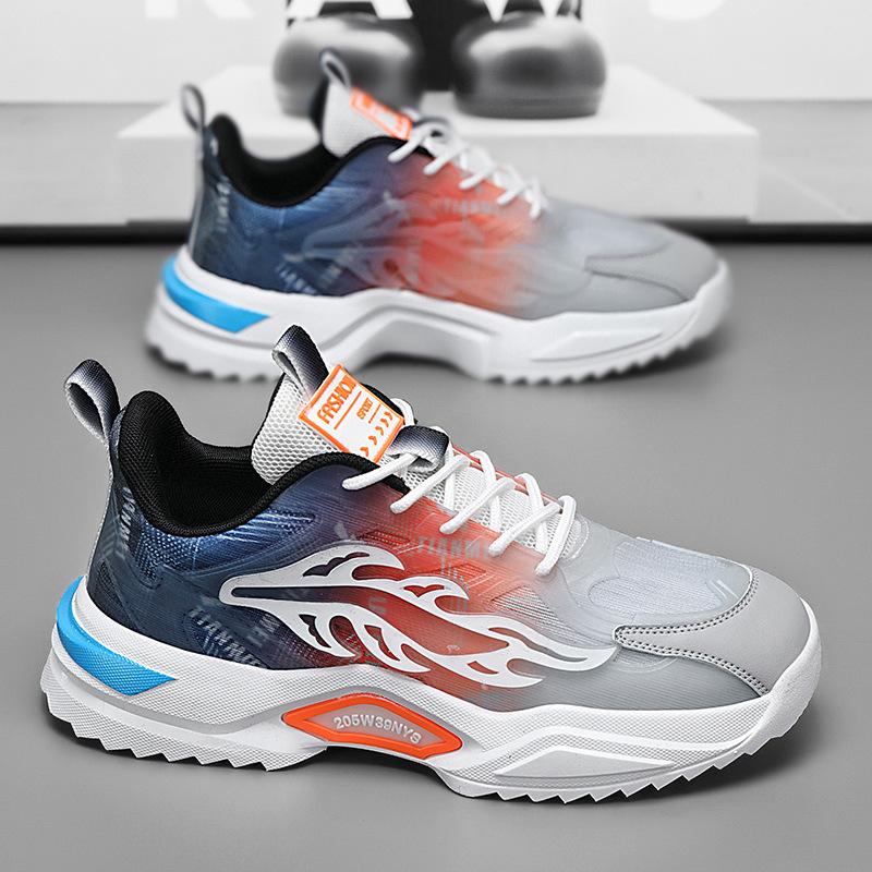 2025 New Men's Shoes Summer Breathable Thin Youth Mesh Sports Shoes Casual Running Ice Silk Cloth Dad Shoes