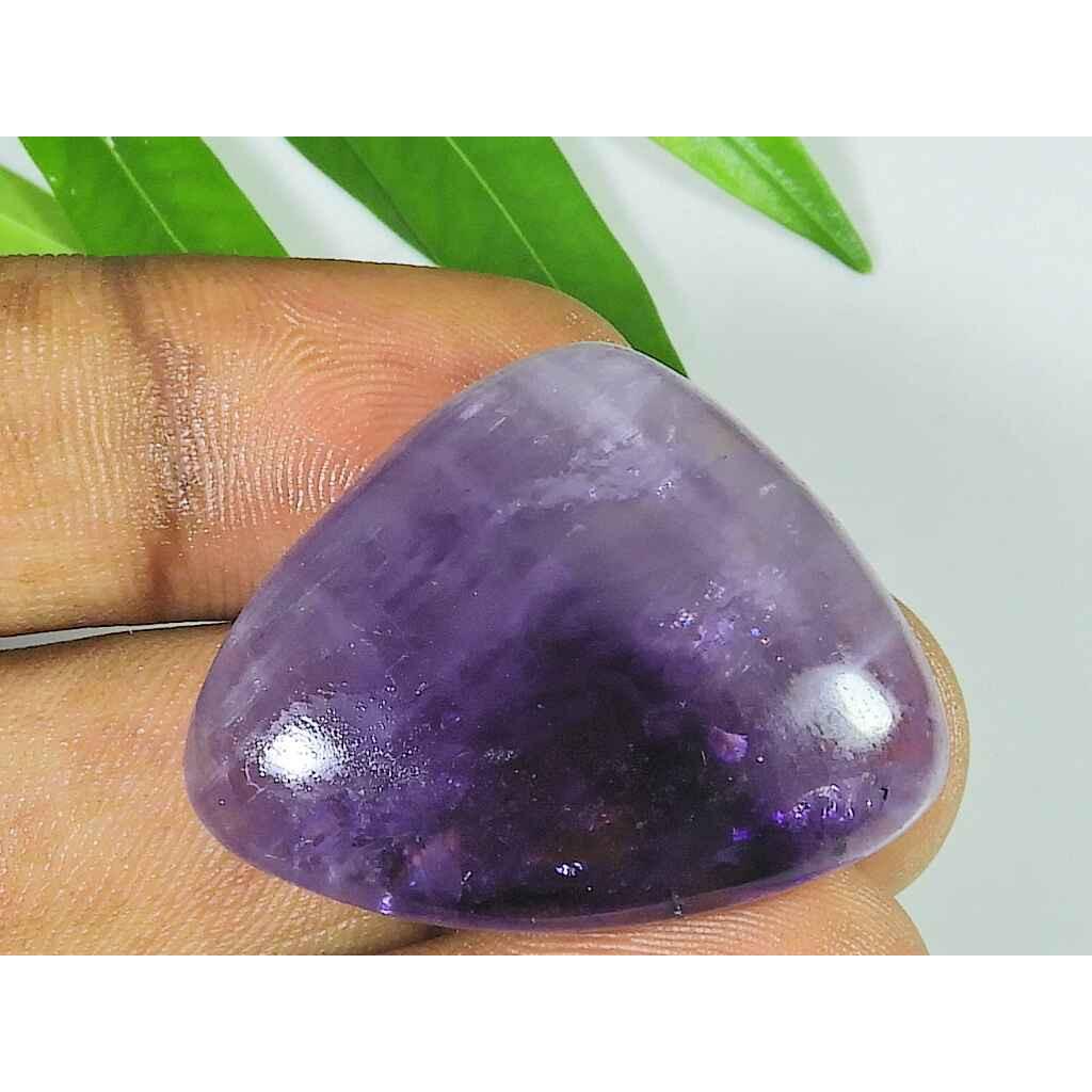 Natural Purple  Amethyst Pear Shape Cabochon Loose Gemstone 59Cts 28X34X9MM SK-3655