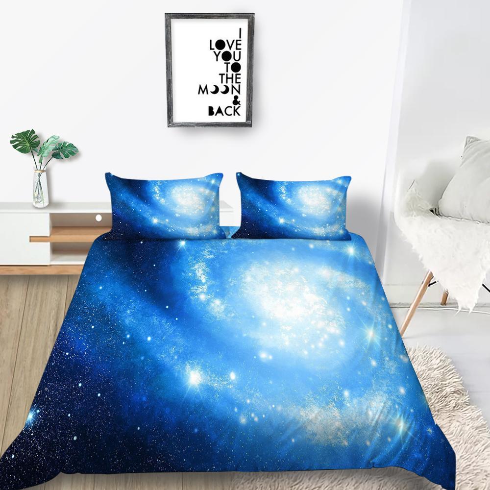 Home Textiles Kids Bedding Set 3D Star Sky Printing Bedclothes Bedroom Decor Microfiber Soft Quilt Cover  Breathable