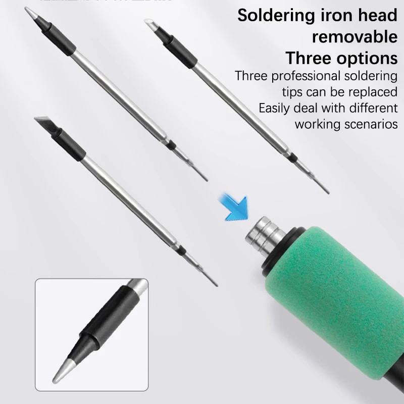 USB Rechargeable Wireless Soldering Iron 5V 15W/Portable Electric Soldering Kit With 3 Tips Fast Heating For DIY Repair