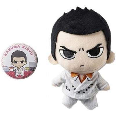 Unbranded Ryu Ga Gotoku 0 Plush   Can Badge Set kiRyu Kazuma 0 kiRyu Kazuma