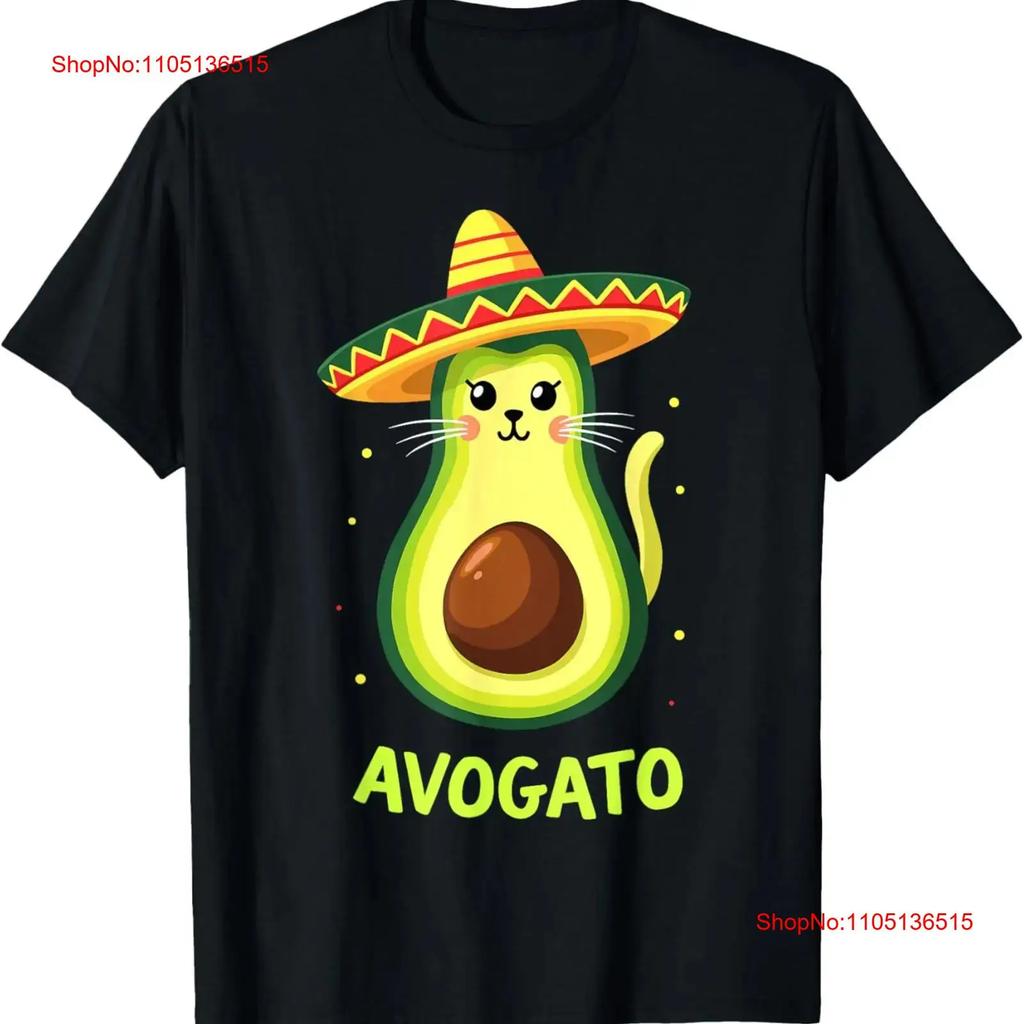 Funny Avogato Sombrero Mexican Cat Avocado Cinco de Mayo T Shirt vintage Washed designer clothes Stretched Breathable Soft