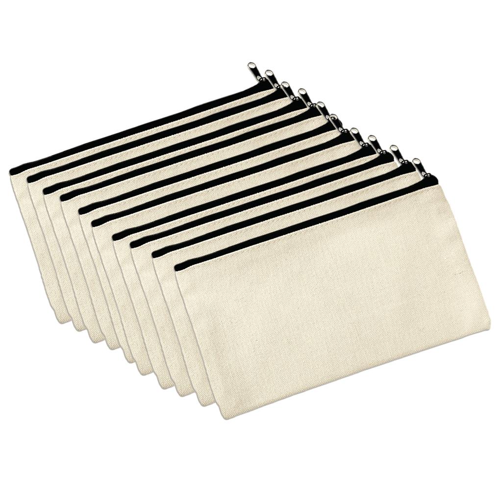 10pack/lot Store Your Keys And Pencils With These Canvas Stationery Bags Stationery Boxes Hand Drawn Bags Makeup Bags