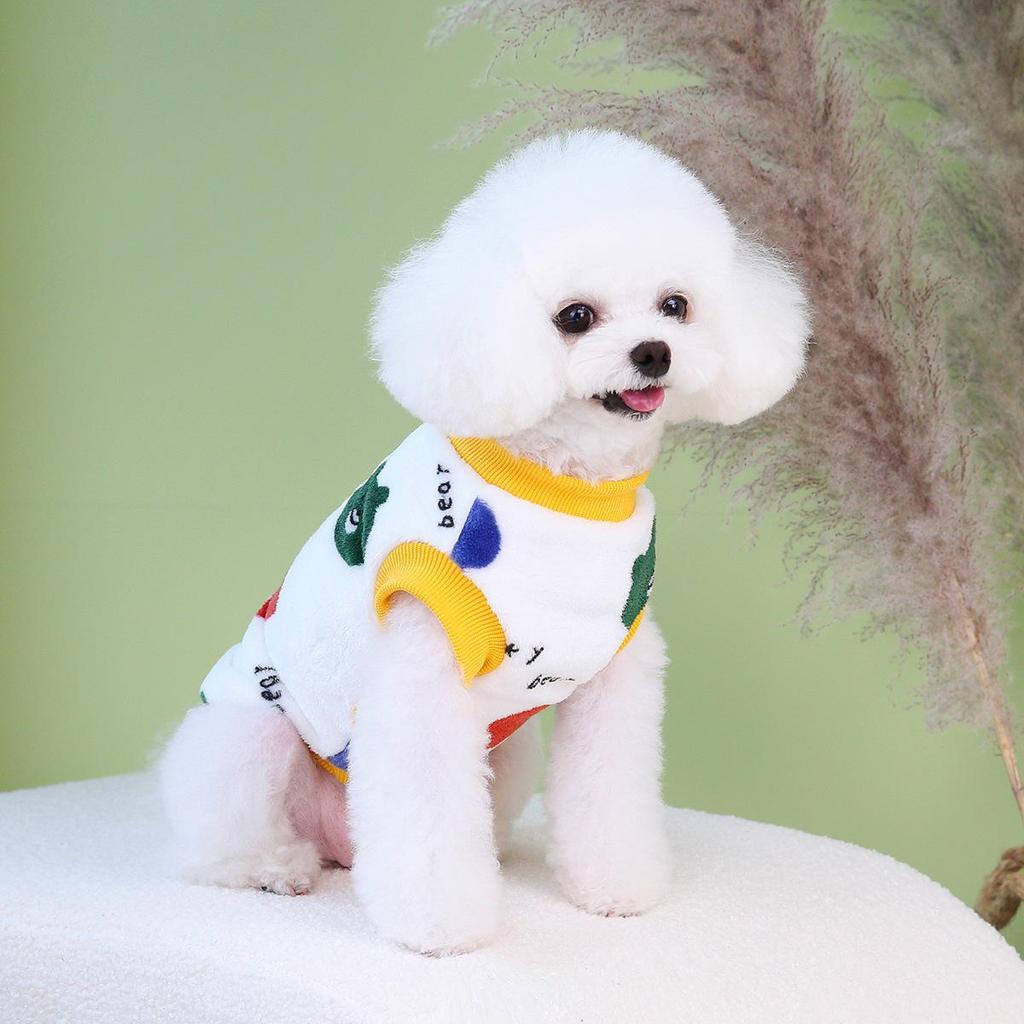 Cartoon Dog Clothes: Two-Legged Autumn & Winter Wear for Puppies, Bichon, Teddy