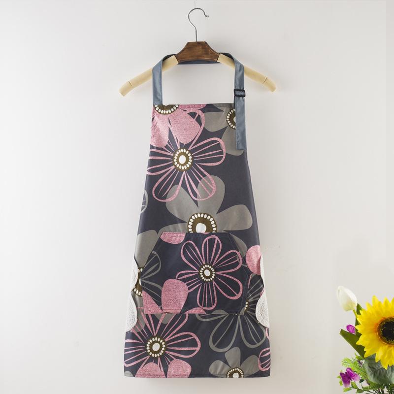 Wodoodporny damski fartuch roboczy z nadrukiem - Plamoodporny, Styl halterowy, Możliwość personalizacji (2025)
