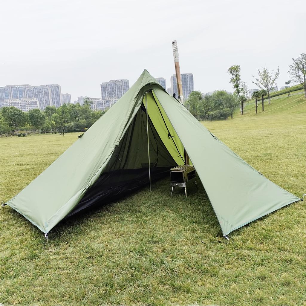 Longeek Półmoskitiera do namiotów z pojedynczym stelażem (z wodoodpornym dywanem) Namiot turystyczny backpackingowy na 4 pory roku