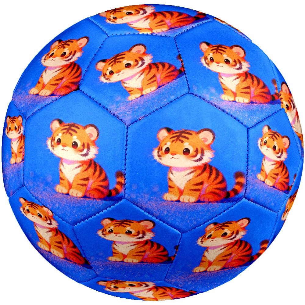 1pc Baby Tiger Adventure Theme Soccer Ball Football, Size 5, Lightweight PVC, Outdoor Training Soccer Ball,Gift C65142