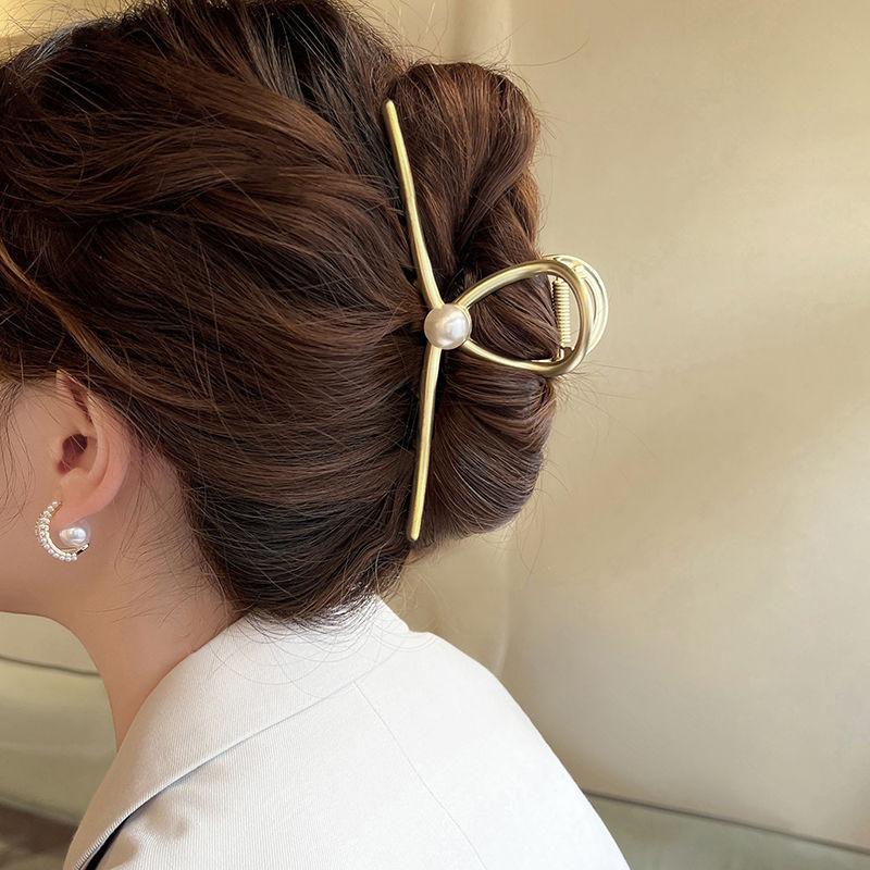 Trendy Big Women's Claw Clip for Thick Hair Accessories Headwear Giant Geometric Wave Note Crab Catch Clamps Clipper Hairgrip