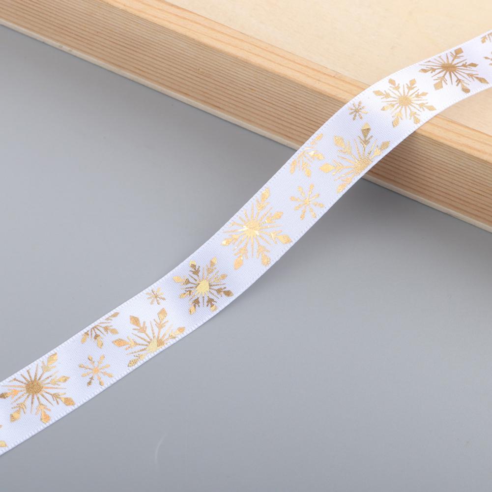 5 Meter 10mm Julgran Snöflinga Mönster Förpackningsband Juldekor