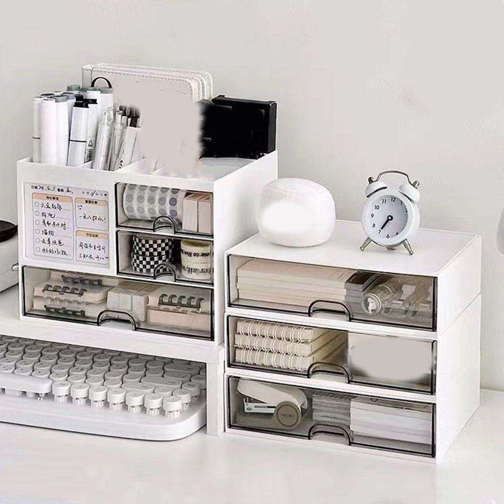 Plastic Drawer Storage Box Reasonable Partition Pen Holder Simple Desk Organizer  School