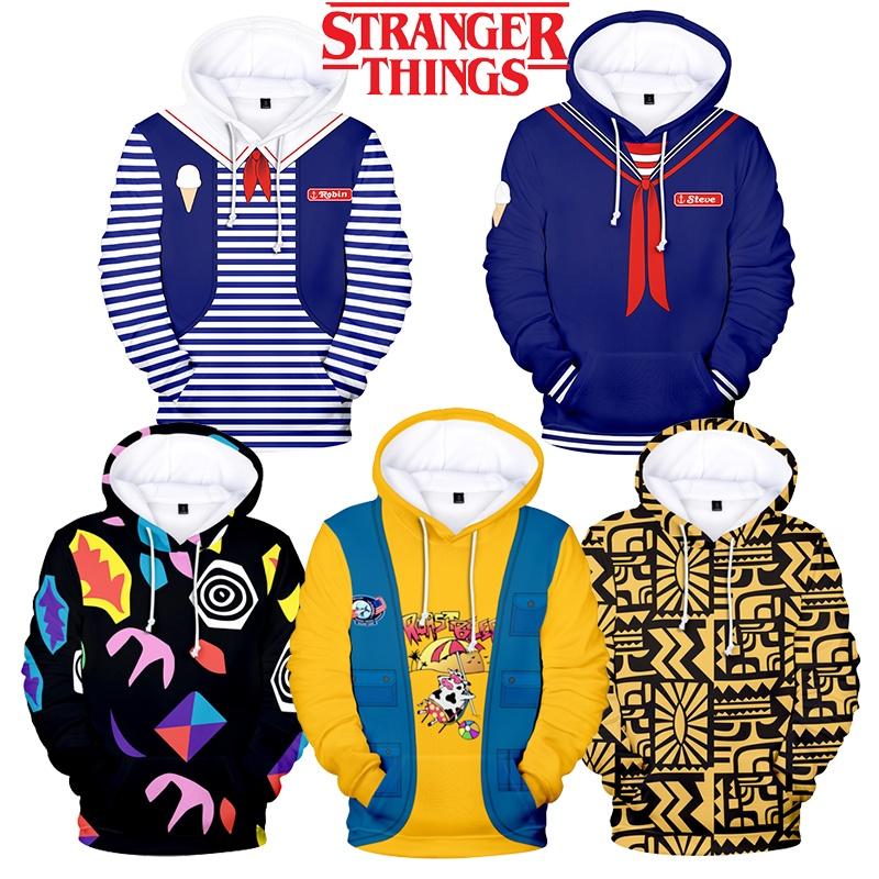 Stranger Things Scoops Ahoy Robin Steve Eleven Cosplay Hoodie For Halloween Costume
