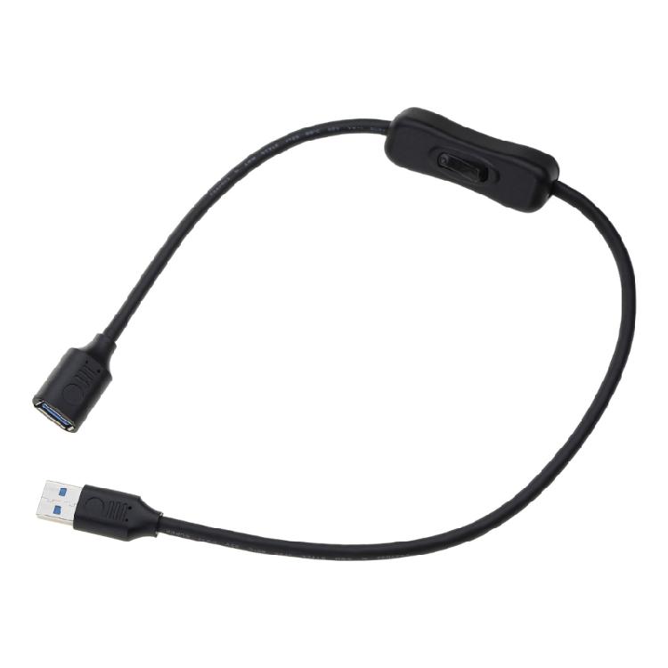 Data Sync Line USB3.0 Extender Cord USB Extension Cable Wire with ON OFF Switch