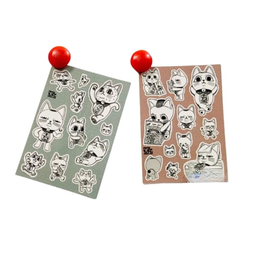 Dandadan Related Goods: Turbo Babaa Maneki Neko Waterproof Stickers, Pack of 5, Cute and Moe Merchandise, Planner Stickers, DIY Stickers, Laptop Stick