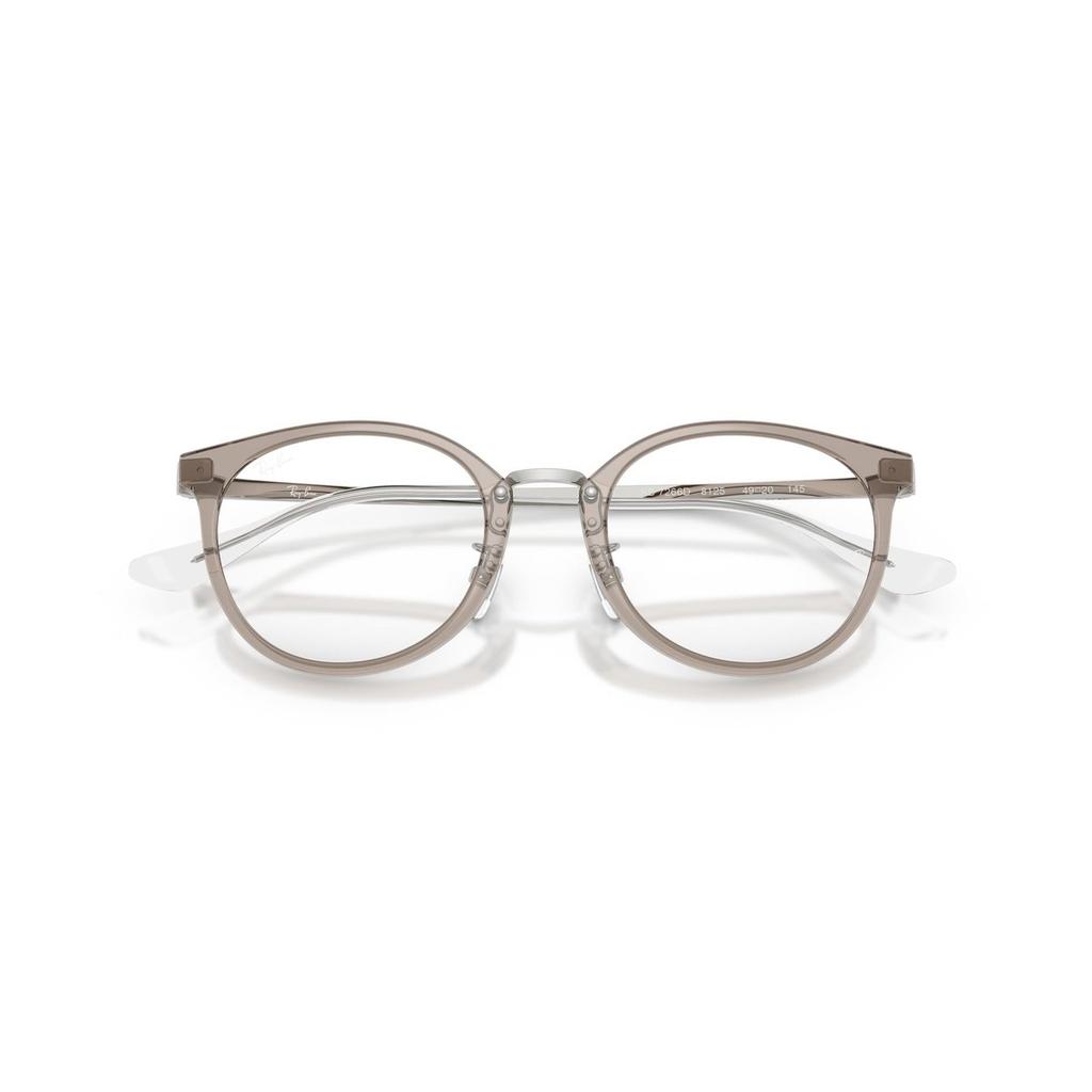 Ray-Ban 0RX7266D Transparent Grey Phantos Eyeglass Frames Unisex Asian Design 49mm