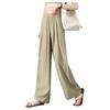 Shangdubila Women's Summer High-Waist Wide-Leg Casual Pants