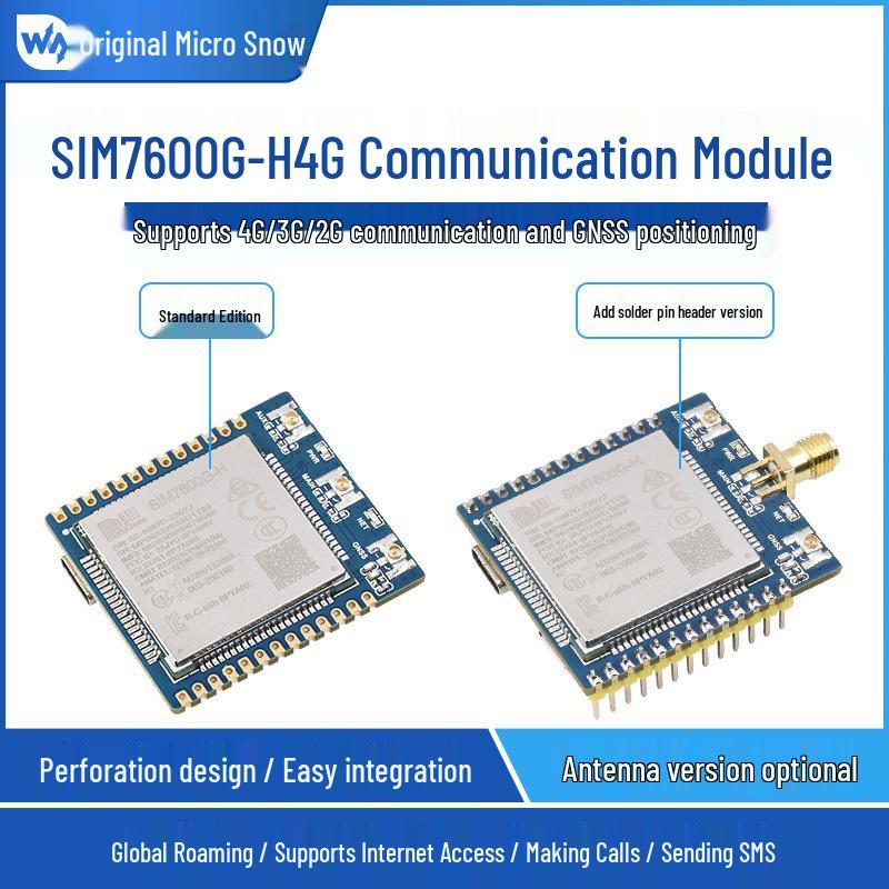 SIM7600G-H Global 4G/3G/2G Communication Module with GNSS Positioning