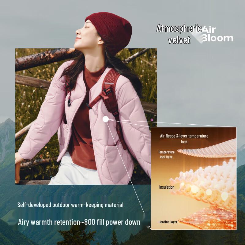 Beneath the Banana Women's Round Neck Mid-Warmth Fleece Jacket CL002