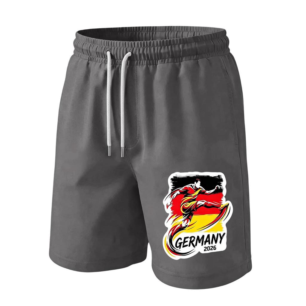 Men’s Casual Drawstring Waist Shorts with Germany 2026 Print Relaxed Fit Lightweight Breathable Athletic Lounge Wear