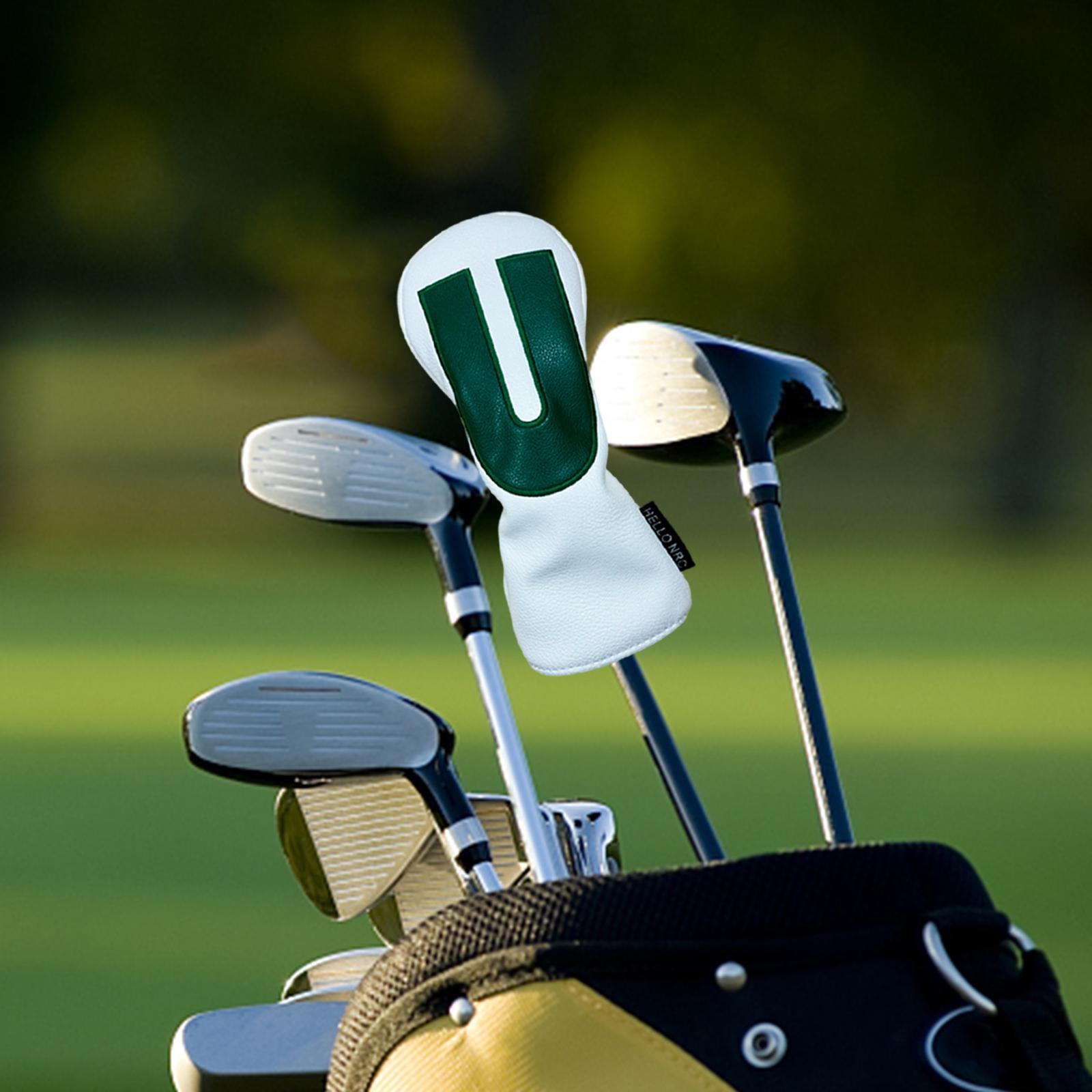 

Чехол на голову для гольф-клуба для защиты древесины из искусственной кожи, деревянный головной убор на открытом воздухе White U