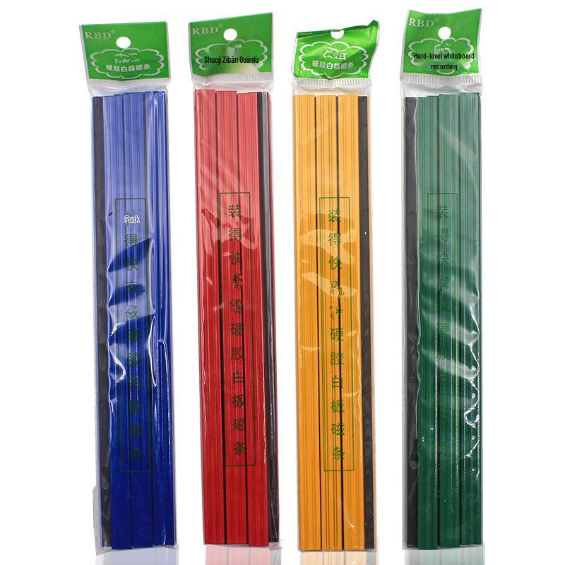 Fast-Loading Magnetic Whiteboard Ruler Strips - 20cm/30cm Iron-Absorbing, Colorful Magnets 20cm (single piece)