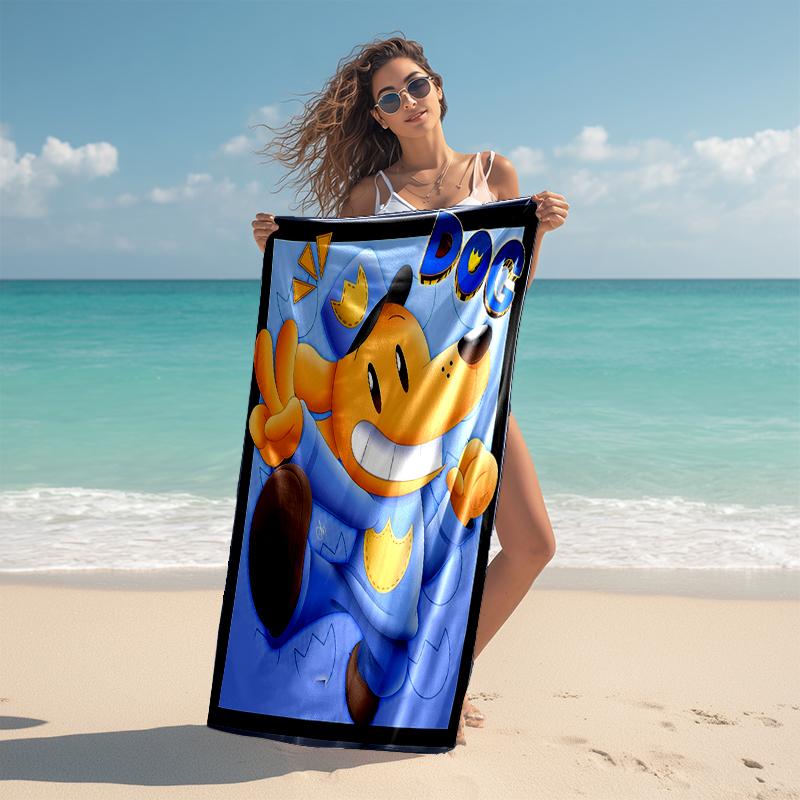 1pc DogMan2 Beach Towel, Comfortable and Thick, and Swimming/Bath/Picnic/Camping Towel, Suitable for Seaside Beaches