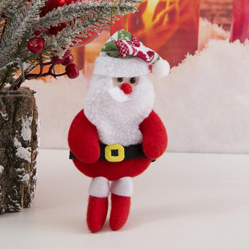 Santa Claus Fabric Doll Ornaments - Christmas Tree Decorations & Small Gift Pendants