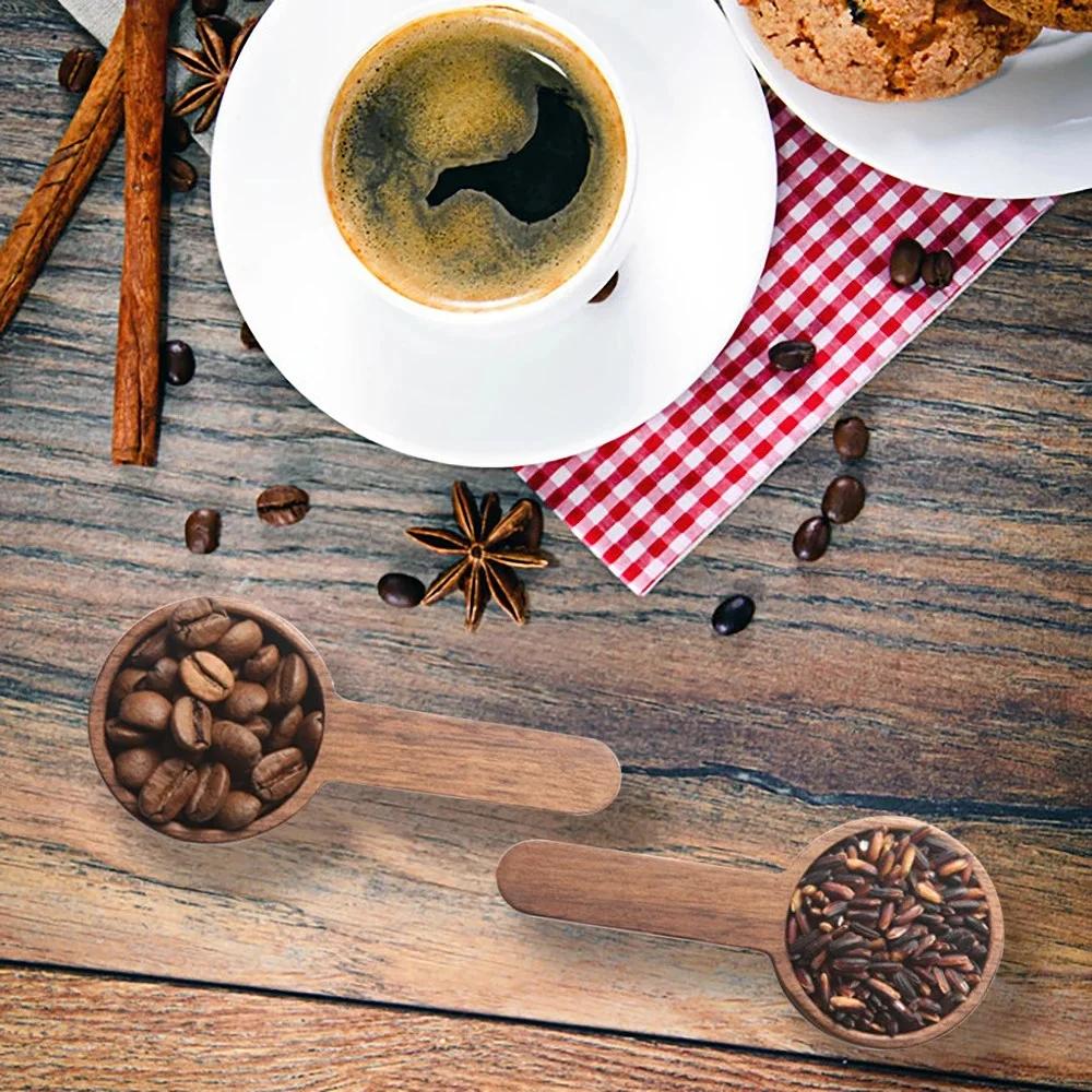 Wooden Measuring Spoon Set Kitchen Measuring Spoons Tea Coffee Scoop Sugar Spice Measure Spoon Measuring Tools for Cooking Home