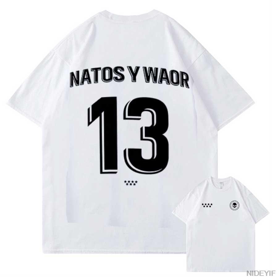 2025 NATOS WAOR Merch 2025 Tour T Shirt For Unisex Women Hiphop Streetwear Oversized Tops 100 Cotton TShirt NW5