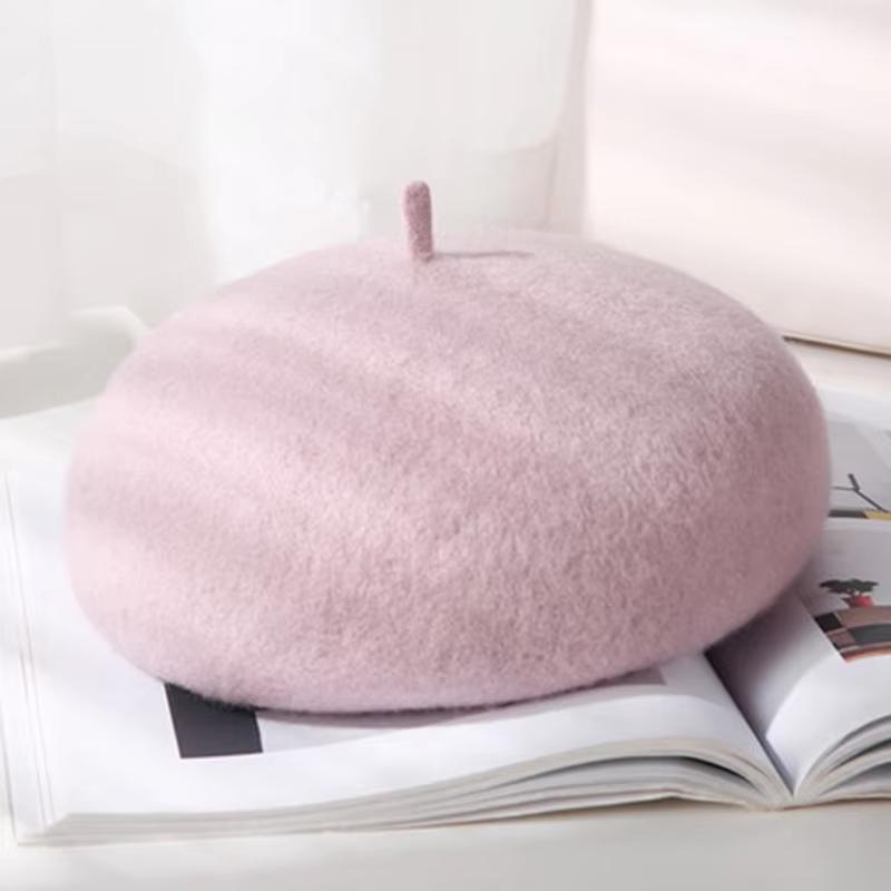 Women New Fashion Casual Breathable Knitted Linen Beret Hat Painter Cap Ladies Outdoor Beret In Winter Autumn