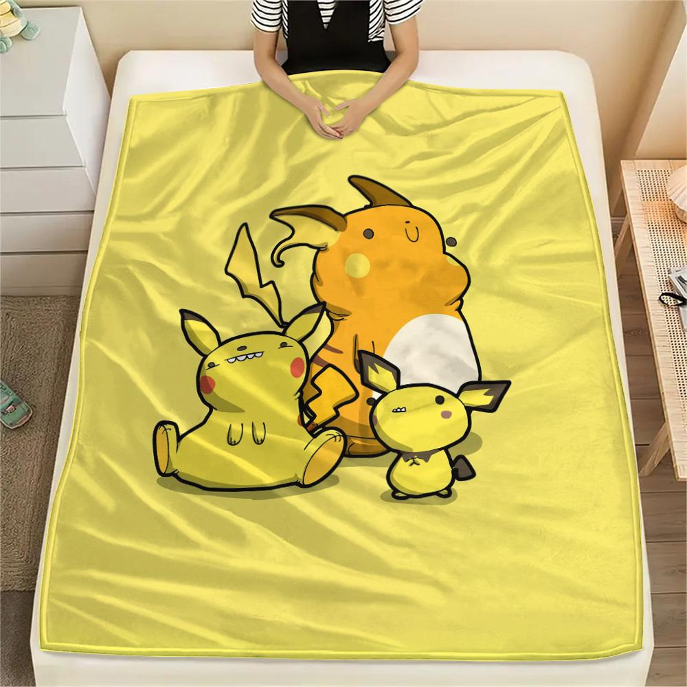 

Pokémon Print Flannel Blanket, High quality Comfortable for All Seasons, Home Decor, Warmth and Comfort 80cm x 120cm
