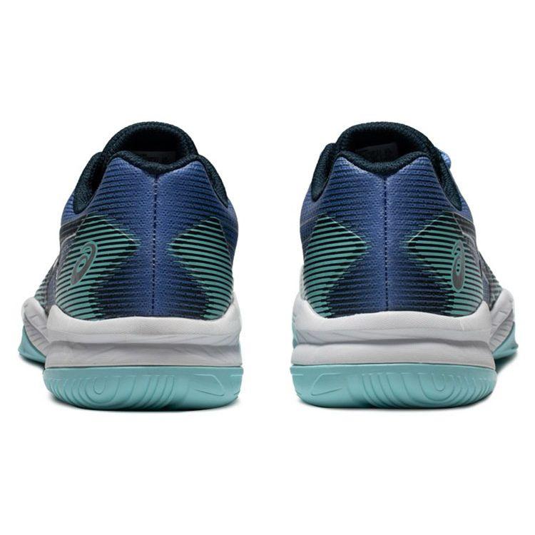 Asics Gel-Court Hunter 2 Strapazierfähige Low-Top Badmintonschuhe Damen Sneaker Blau Schwarz 1072A065-403